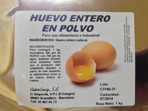 Huevo en polvo